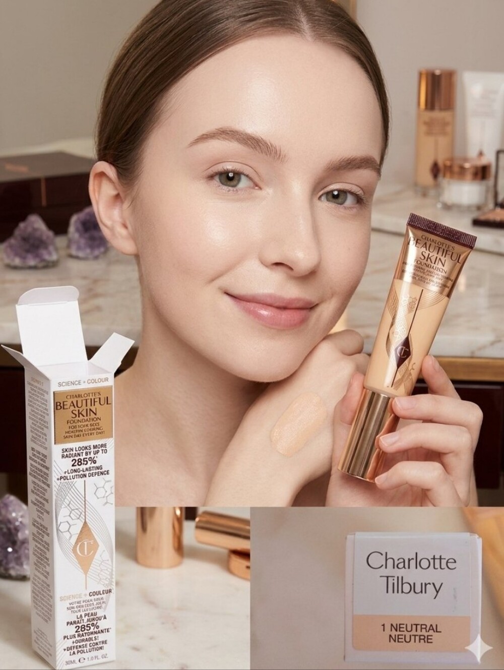 Charlotte Tilbury Beautiful Skin Foundation 1 Neutral NIB